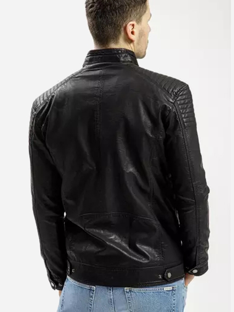 Куртка шкіряна чоловіча Cross Jeans 40231-020 XL Чорна (8697319051032) - зображення 2
