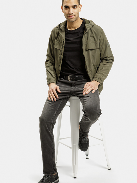 Kurtka wiatrówka męska z kapturem Cross Jeans 40293-002 S Khaki (8697319735963) - obraz 3