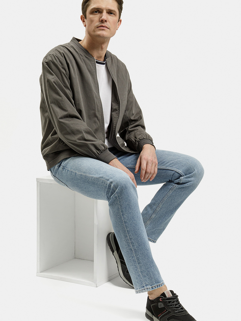Бомбер чоловічий Cross Jeans 40295-019 S Сірий (8697319736144) - зображення 3