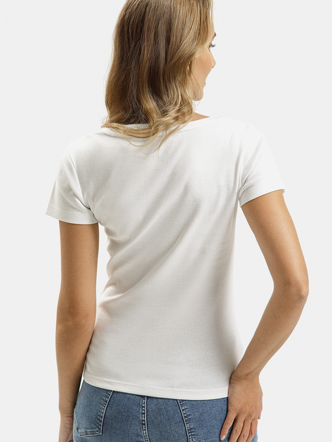 T-shirt damski bawełniany Cross Jeans 55577-008 XS Biały (8697319730722) - obraz 2