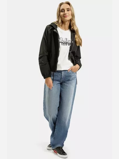 Футболка бавовняна довга жіноча Cross Jeans 56151-028 S Екрю (8697319746426) - зображення 3