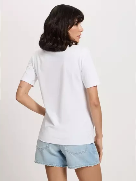 Футболка бавовняна жіноча Cross Jeans 56159-008 S Біла (8697319731613) - зображення 2