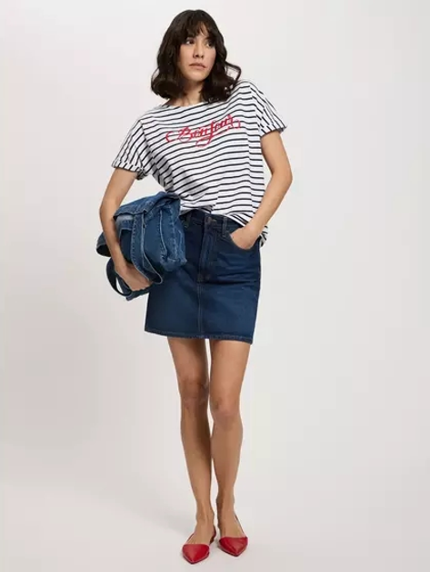 Футболка бавовняна жіноча Cross Jeans 56169-008 L Біла (8697319732030) - зображення 3