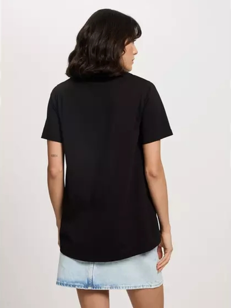 Футболка бавовняна жіноча Cross Jeans 56171-020 2XL Чорна (8697319746679) - зображення 2