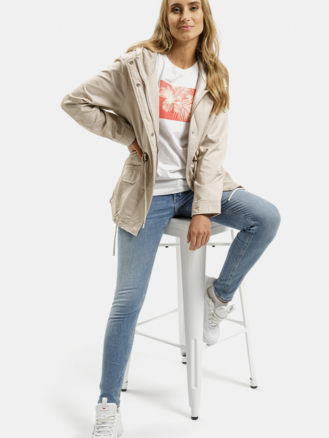 Футболка бавовняна жіноча Cross Jeans 56181-008 M Біла (8697319746815) - зображення 3