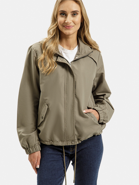 Kurtka wiatrówka damska z kapturem Cross Jeans 81274-002 M Khaki (8697319736267) - obraz 1