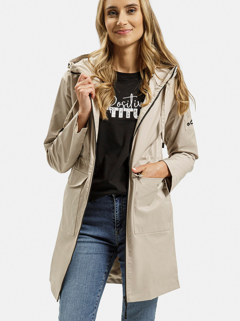 Kurtka parka damska wiosenna Cross Jeans 81275-033 S Ciemnobeżowa (8697319736304) - obraz 1
