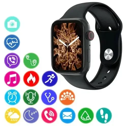 Смарт-часы Smartwatch T500 с функциями звонков, пульса, давления, кислорода и уведомлений - Фото 5 Смарт-часы Smartwatch T500 с функциями звонков, пульса, давления, кислорода и уведомлений - изображение 5