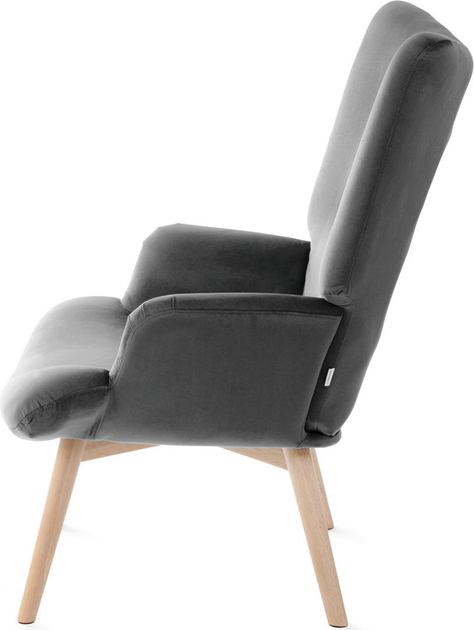 Fotel tapicerowany Homla MOSS 70 x 95 cm Grey (5902869925805) - obraz 3