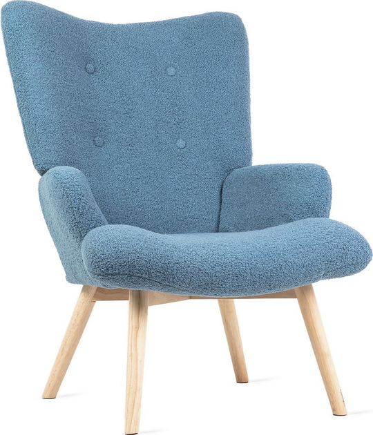 М'яке крісло Homla MOSS TEDDY BOUCLE 70 x 95 см Blue (5904183828541) - зображення 1