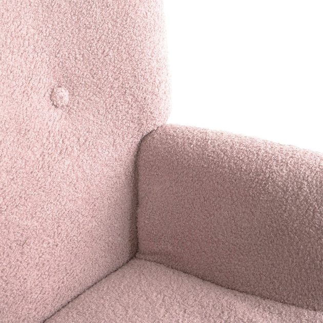 М'яке крісло Homla MOSS TEDDY BOUCLE 70 x 95 см Pink (5904183830605) - зображення 4