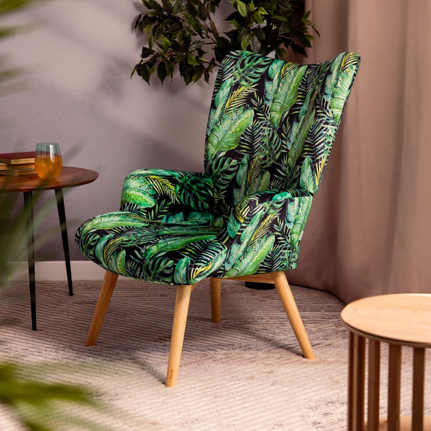 М'яке крісло Homla MOSS 70 x 95 см Leaves (5902869977835) - зображення 4