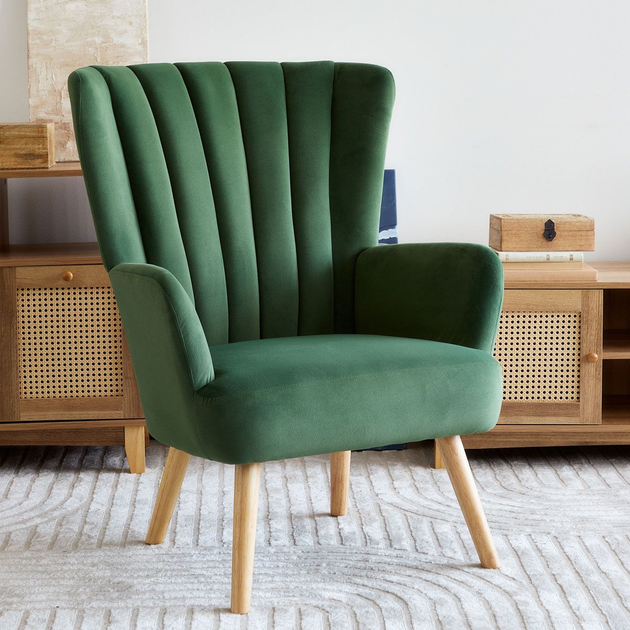 Fotel tapicerowany Homla MILLS 75 x 79 x 102 cm Green (5904183859521) - obraz 7