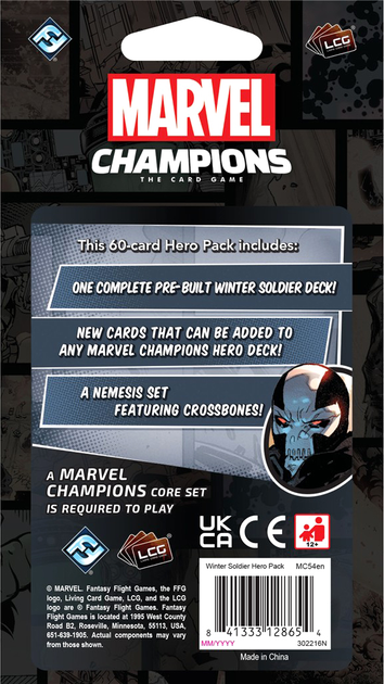 Dodatek do gry Fantasy Flight Games Marvel Champions Hero Pack Winter Soldier MC54 (841333128654) - obraz 2
