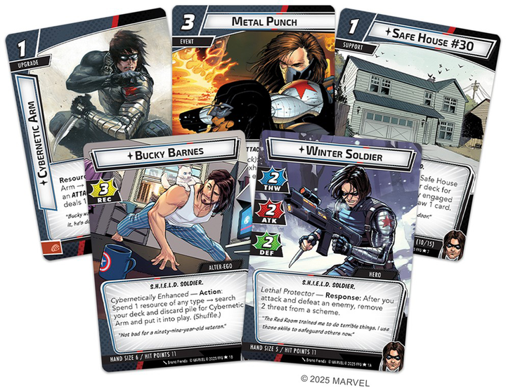 Dodatek do gry Fantasy Flight Games Marvel Champions Hero Pack Winter Soldier MC54 (841333128654) - obraz 3