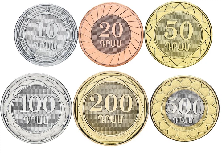 Набір монет Вірменія набір з 6 монет 2003-2005 UNC 10, 20, 50, 100, 200, 500 драм - Фото 1 Набір монет Вірменія набір з 6 монет 2003-2005 UNC 10, 20, 50, 100, 200, 500 драм - зображення 1