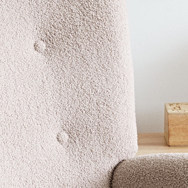 Fotel bujany Homla MOSS TEDDY BOUCLE 72 x 73 x 92 cm Beige (5904183856704) - obraz 8