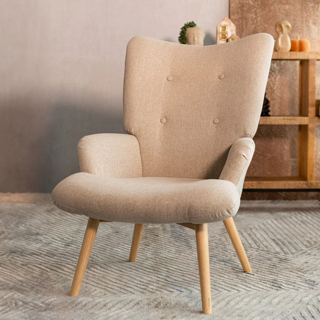Fotel tapicerowany Homla MOSS 70 x 95 cm Beige (5904183862354) - obraz 7