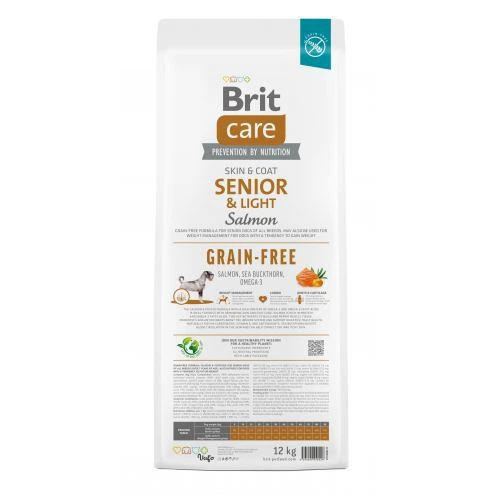 Сухой корм Brit Care Dog Grain-free Senior & Light для стареющих собак, беззерновой с лососем, 12 кг - Фото 5 Сухой корм Brit Care Dog Grain-free Senior & Light для стареющих собак, беззерновой с лососем, 12 кг - изображение 5