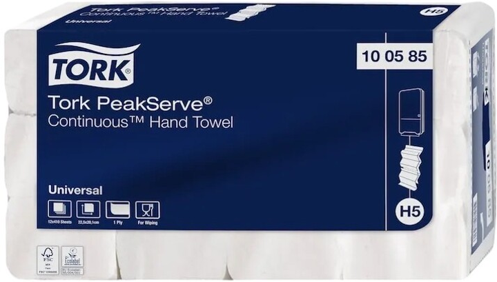 Ręczniki papierowe Tork PeakServe Continuous 410 szt × 12 opakowań (7322540885606) - obraz 2