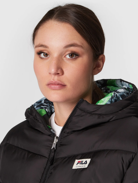 Kurtka zimowa damska Fila Titisee Reversible Oversized Puff Jacket FAW0243-80001 S Czarna (4064556333360) - obraz 7