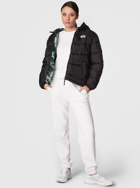 Куртка зимова жіноча Fila Titisee Reversible Oversized Puff Jacket FAW0243-80001 XS Чорна (4064556333384) - зображення 5