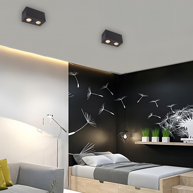 Oprawa natynkowa Light Prestige Lyon 2xGU10 Czarna (LP-5881/2SM BK) - obraz 4