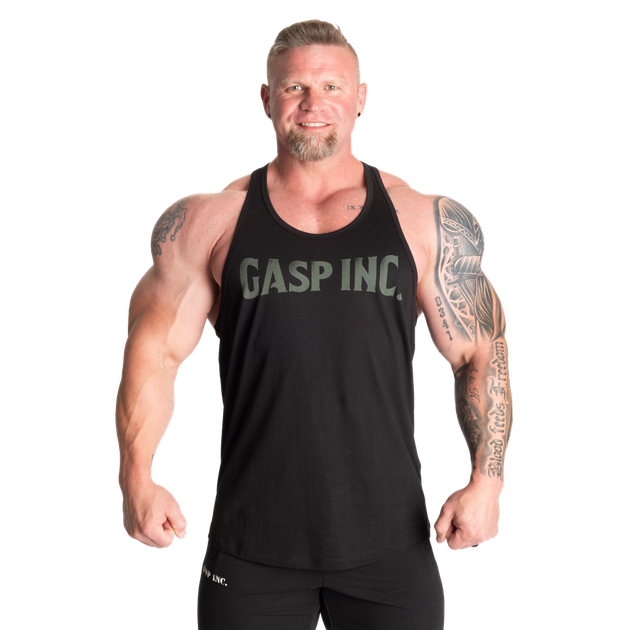 Спортивная майка GASP Essential T-Back Black/Green XL - Фото 1 Спортивная майка GASP Essential T-Back Black/Green XL - изображение 1
