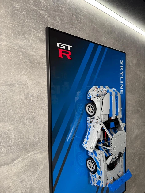 Арт Держатель Рамка 80x50 см. на Стену для Фирменного Конструктора Technic 2 Fast 2 Furious Nissan Skyline GT-R (R34) (42210) Двойной форсаж Автомобиль - Type-E - Фото 7 Арт Держатель Рамка 80x50 см. на Стену для Фирменного Конструктора Technic 2 Fast 2 Furious Nissan Skyline GT-R (R34) (42210) Двойной форсаж Автомобиль - Type-E - изображение 7