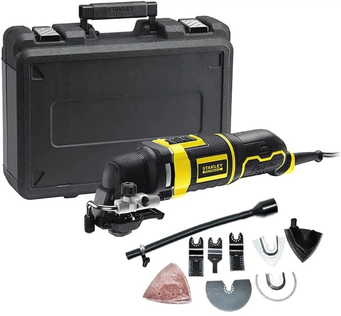 Многофункциональный инструмент сетевой Stanley FatMax 300 Вт, 22000 кол/мин, набор аксессуаров и насадок FME650K - Фото 2 Многофункциональный инструмент сетевой Stanley FatMax 300 Вт, 22000 кол/мин, набор аксессуаров и насадок FME650K - изображение 2