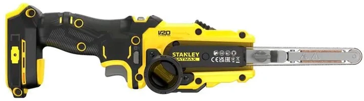 Шліфмашина стрічкова-напилок акумуляторна Stanley FatMax V20 18В, 1204 м/хв, стрічка 13х457 мм SFMCE210B - Фото 4 Шліфмашина стрічкова-напилок акумуляторна Stanley FatMax V20 18В, 1204 м/хв, стрічка 13х457 мм SFMCE210B - зображення 4