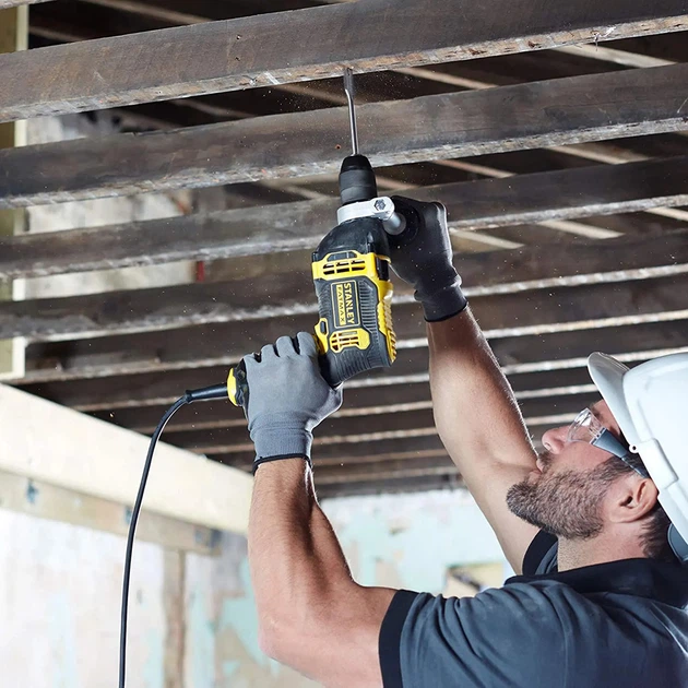 Дрель сетевая ударная Stanley FatMax 750 Вт, 3200 об/мин, 54400 уд/мин FMEH750 - Фото 5 Дрель сетевая ударная Stanley FatMax 750 Вт, 3200 об/мин, 54400 уд/мин FMEH750 - изображение 5