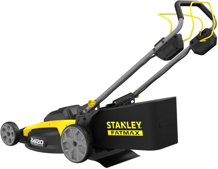 Газонокосилка аккумуляторная самоходная бесщеточная Stanley FatMax 20 В, 4 Ач, ширина кошения 51 см, высота кошения 25-57 мм, травосборник 40 л SFMCMWS251M - изображение 2