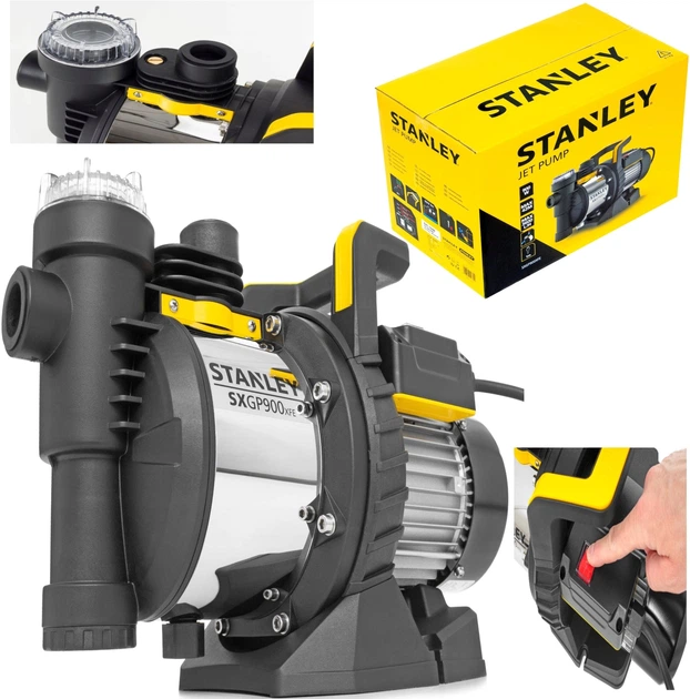 Поверхностный насос для чистой воды Stanley 0.9 кВт, 3600 л/год SXGP900XFE - Фото 8 Поверхностный насос для чистой воды Stanley 0.9 кВт, 3600 л/год SXGP900XFE - изображение 8