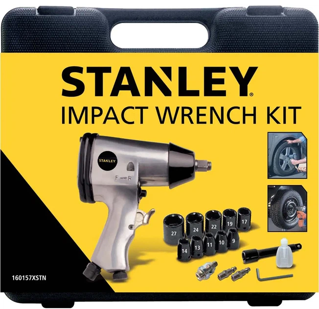 Пневматический гайковерт Stanley 200 л/хв, 6 Бар 160157XSTN - Фото 6 Пневматический гайковерт Stanley 200 л/хв, 6 Бар 160157XSTN - изображение 6