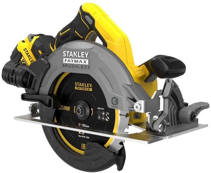 Пила циркулярная аккумуляторная бесщеточная Stanley FatMax 18В (V20) Li-Ion, 4 Ач, 5000 об/мин SFMCS550M2K - изображение 2