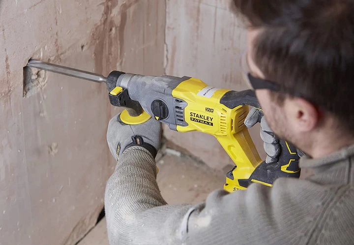 Перфоратор акумуляторний Stanley FatMax SDS-Plus, Li-Ion 18 В, 2.0 Дж, 5500 уд/хв, 1500 об/хв SFMCH900M22 - изображение 2
