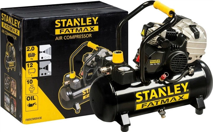 Компресор повітряний ремінний Stanley Fatmax 1.5кВт, 222л/хв, 12л, 8 Бар FMXCM0043E - зображення 6