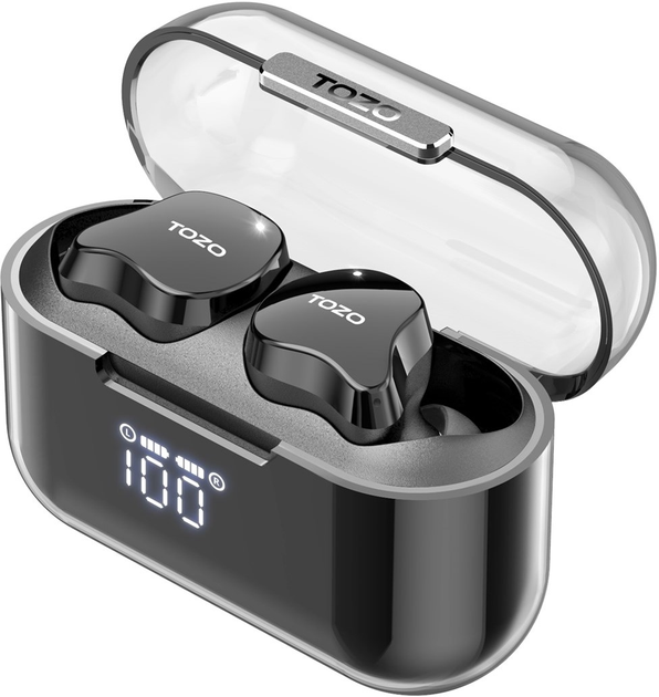 Słuchawki TOZO Crystal Buds Black (6971681317340) - obraz 3