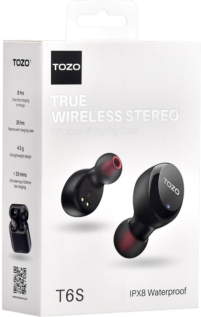 Słuchawki TOZO T6S Black (6971681315315) - obraz 6