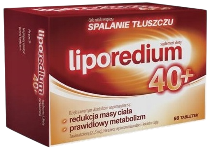 Suplement diety Aflofarm Liporedium 40+ wspomaganie odchudzania 60 tabletek (5902802706041) - obraz 1