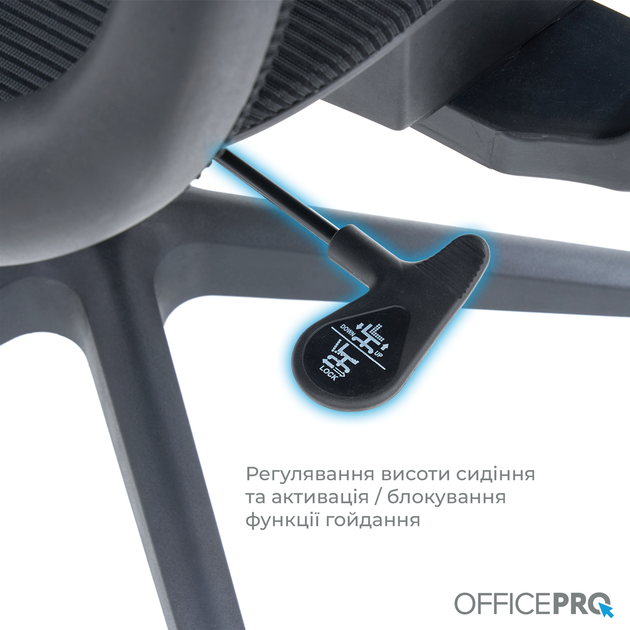 Крісло комп'ютерне OfficePro Wave OC670-B-B-B Black - зображення 10