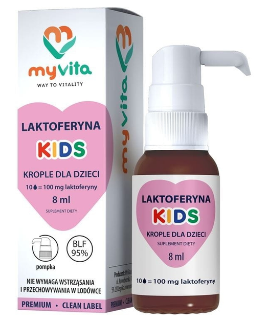 Suplement diety MyVita Laktoferyna Kids 8 ml (5903021593375) - obraz 1