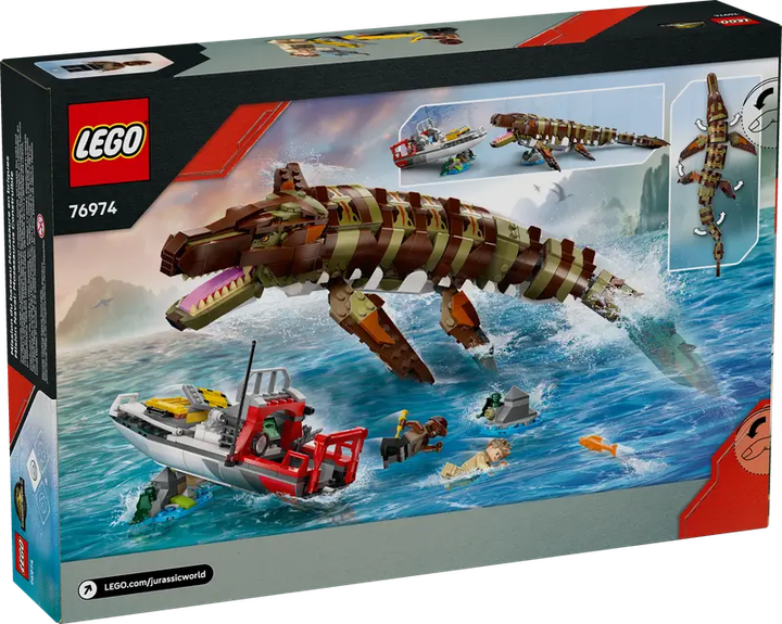 Zestaw klocków LEGO Jurassic World Misja na łodzi i model mozazaura, 858 el. 76974 (5702017824826) - obraz 3