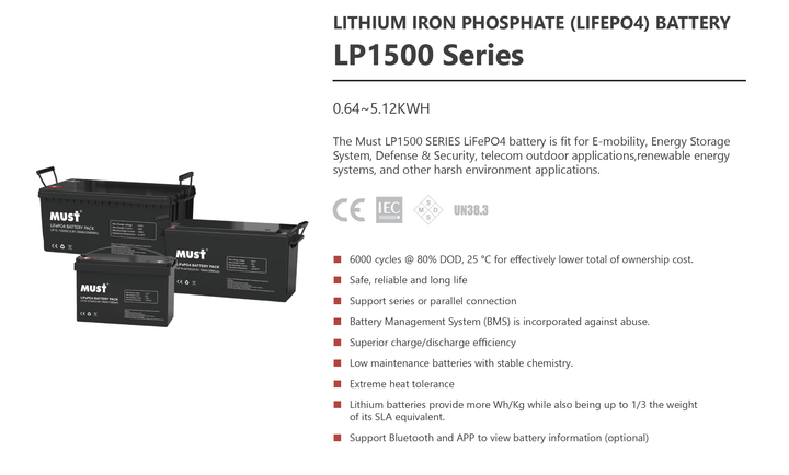 Акумулятор MUST LP15-24100 (25.6V 100Ah) - зображення 2