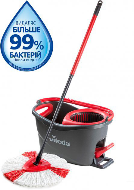 Набір для прибирання Vileda Turbo 2in1 Microfibre (швабра і відро з віджимом) - изображение 2