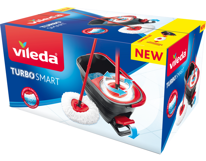 Набір для прибирання Vileda Turbo Smart (швабра і відро з віджимом) - зображення 6
