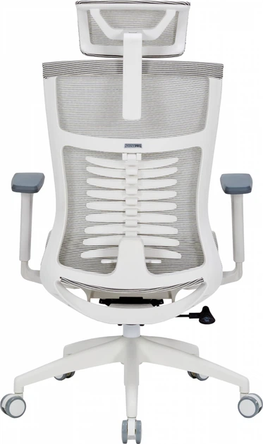 Кресло компьютерное офисное эргономичное Officepro Balance OC620-W-LG-LG White/Light Gray - Фото 3 Кресло компьютерное офисное эргономичное Officepro Balance OC620-W-LG-LG White/Light Gray - изображение 3