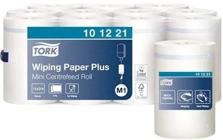 Czyściwo papierowe Tork Wiping Papier Plus 11 rolek (7322540465389) - obraz 2