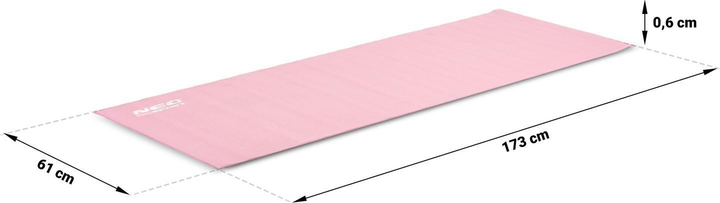 Килимок для тренувань Neo Sport 173 x 61 см 192101 рожевий (5903890606121) - зображення 9